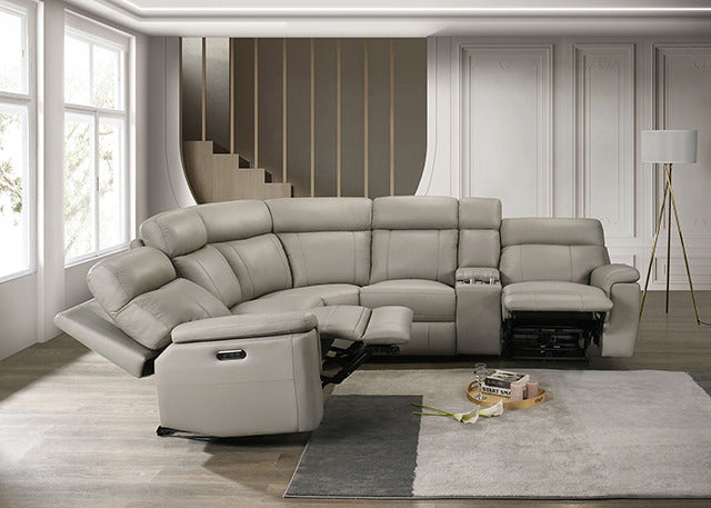 Oliverus Power Sectional, Taupe - view 6