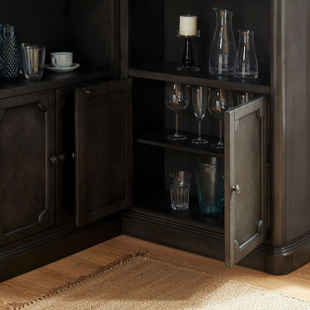 Voltaire Corner Curio, Gray - view 2