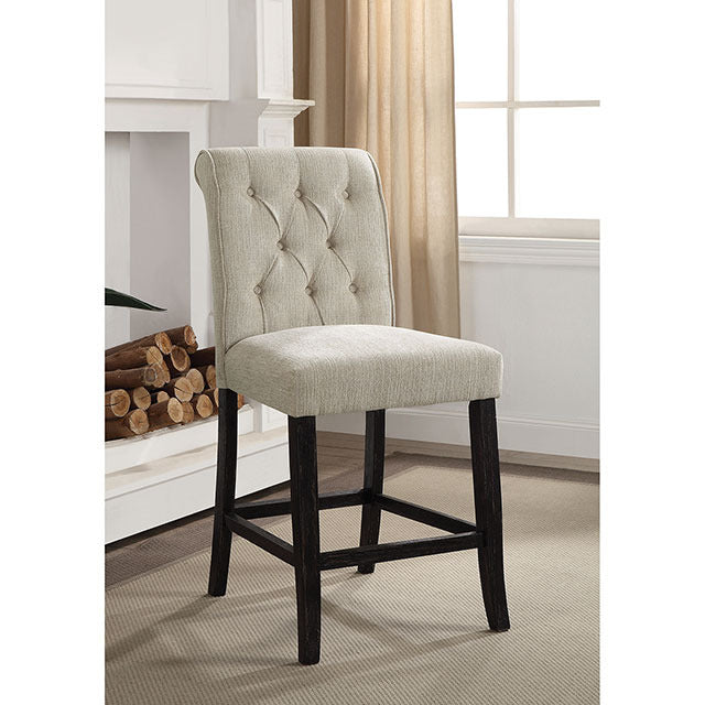 Izzy Counter Ht. Chair, Antique Black/Beige - view 2