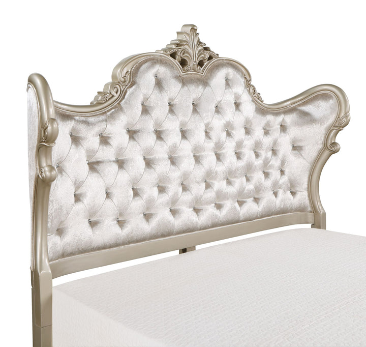 Monique 5/0 Q Headboard-Champagne