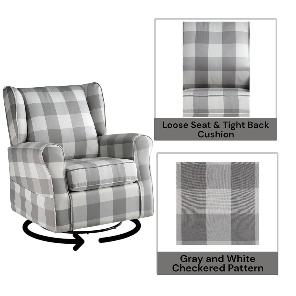 Patli Swivel Chair with Glider