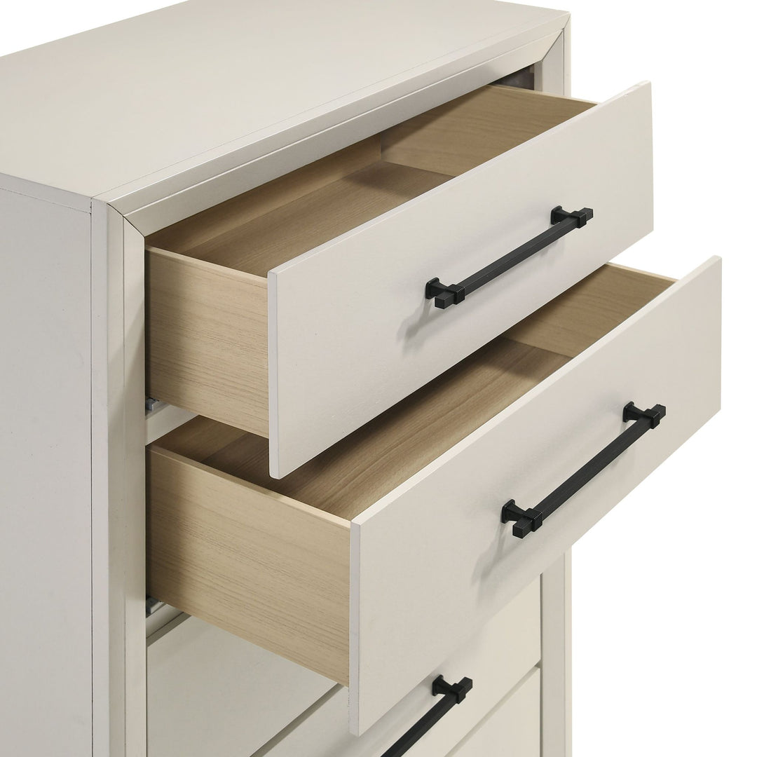 Ballard 5 Drawer Chest-White