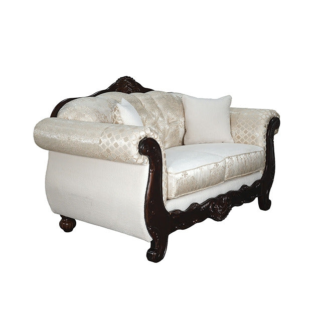 Sodaro Oversized Sofa + Loveseat, Dark Cherry/Ivory - view 3