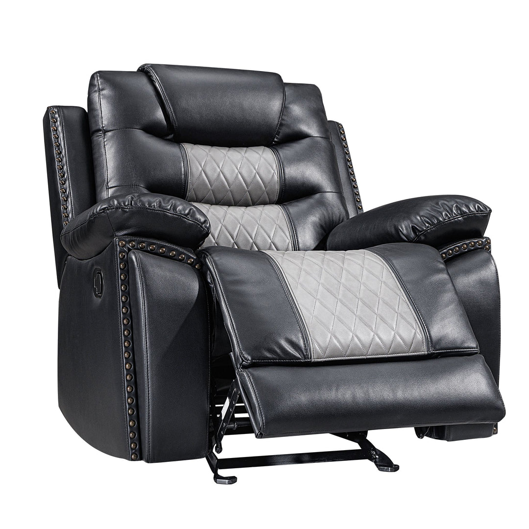 Nikko Glider Recliner-Black/gray