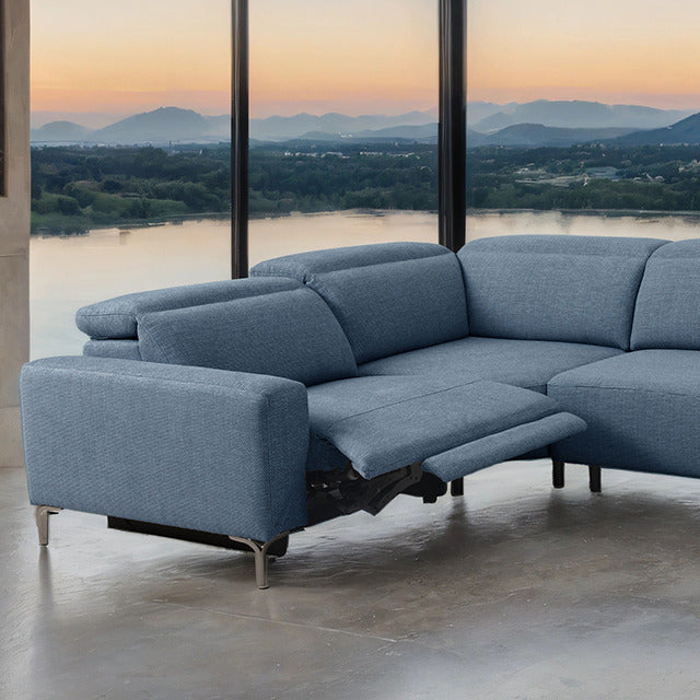 Melancton Power Sectional, Blue - view 7