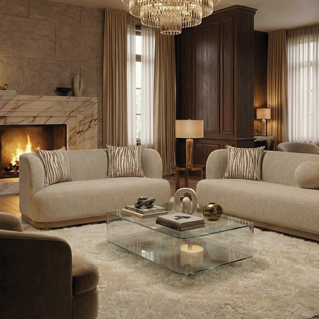 Sarabi Sofa + Loveseat, Light Brown - view 2