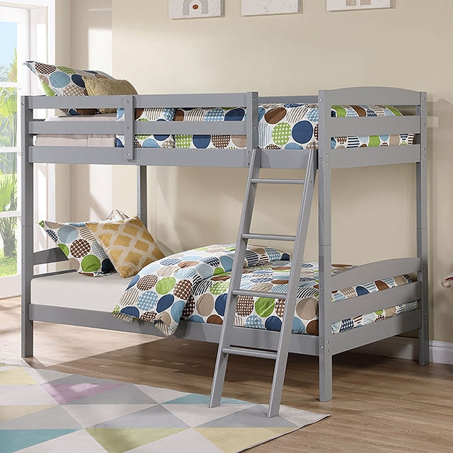 Candice Twin/Twin Bunk Bed, Gray