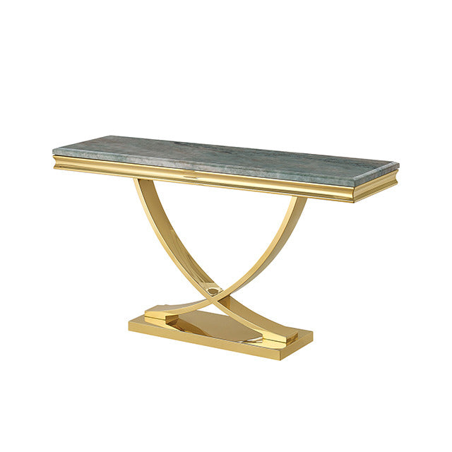 Wettingen Sofa Table, Gold/Green
