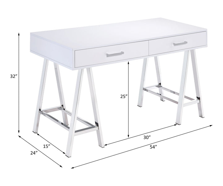 Coleen Writing Desk W/USB – line drawing