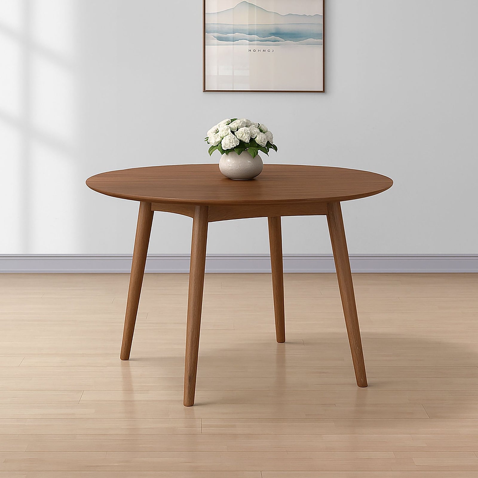 Oscar 47" Round Dining Table - Walnut