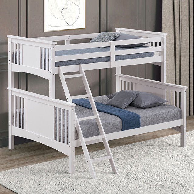 Spring Creek Twin/Full Bunk Bed, White - view 2