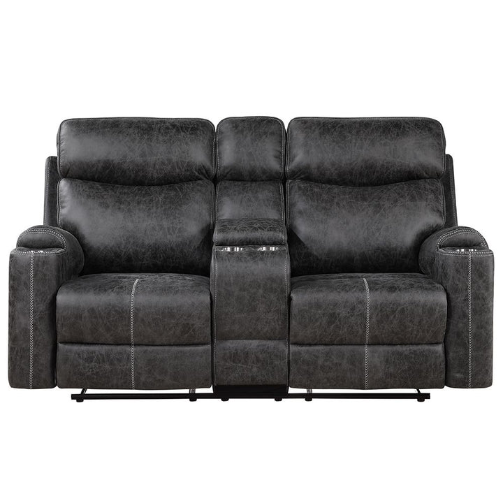Hirah Motion Loveseat w/Console &amp; USB Port – view 3
