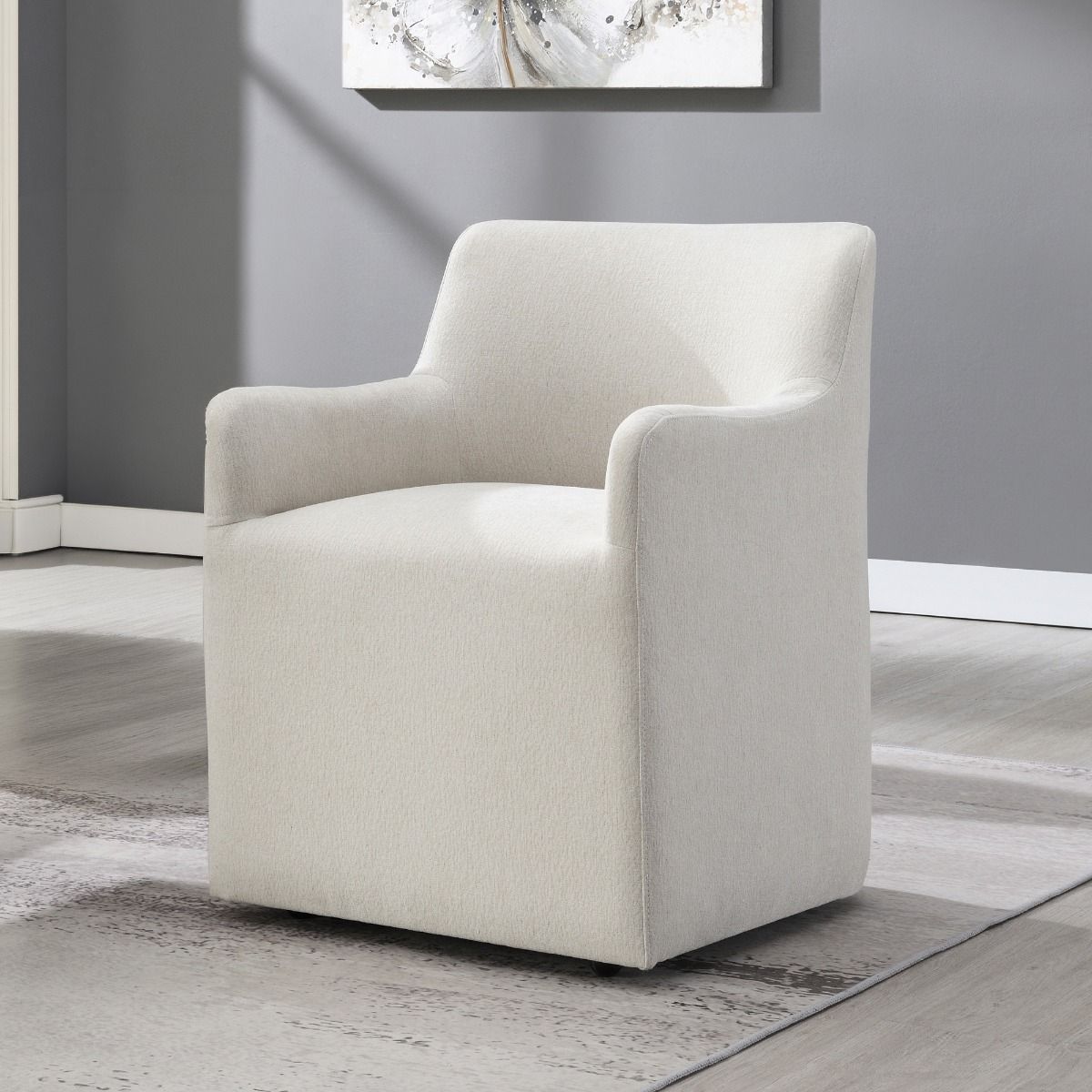 Cafell Arm Chair w/Swivel Casters