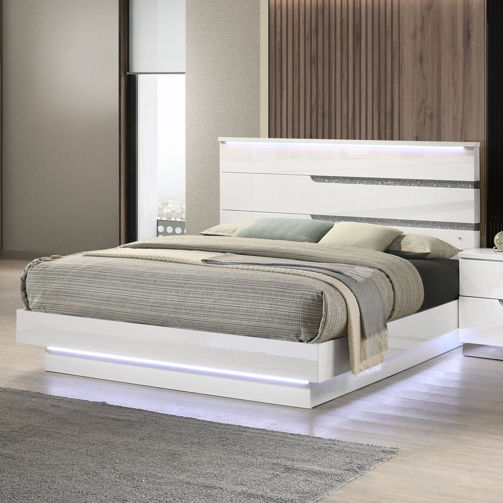 Paradox 6/0 WK Platform Bed Rails & Slats-White