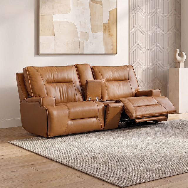 Dallas Oversized Power Sofa, Camel Brown - view 8