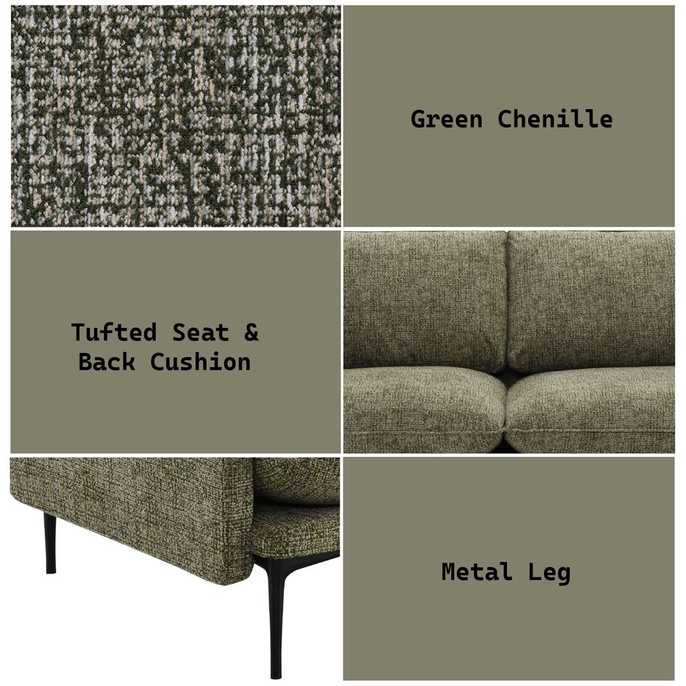 Dalton Sofa w/2 Pillows – features callout