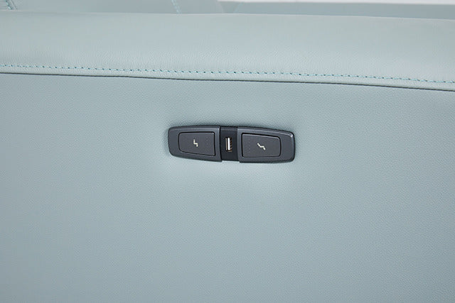 Theola Power Sectional, Left Chaise, Pale Blue - view 3