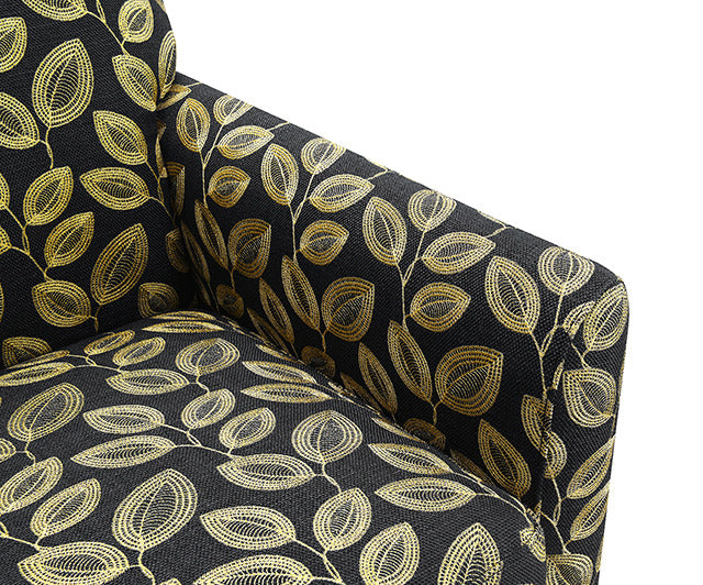 Ivey Acent Chair, Botanical Black/Gold - view 9