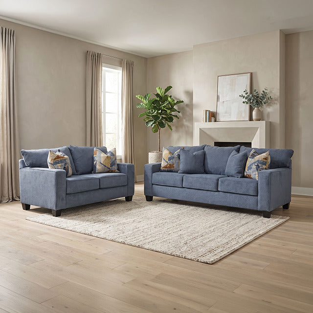 Thame Sofa + Loveseat, Denim Blue