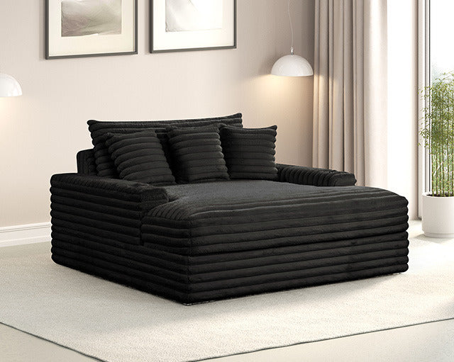 Veyrier 2 Arm Chaise, Black - view 2