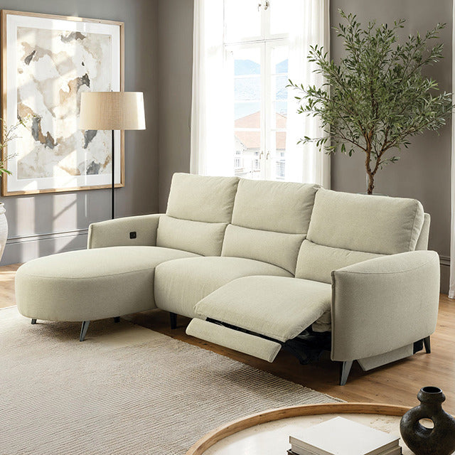 Galten Power Sectional, Latte - view 12