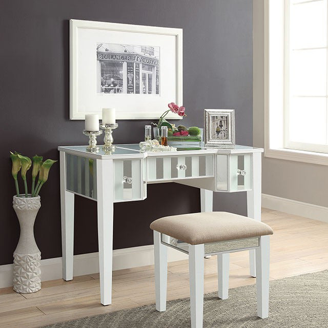 Joyce Vanity W/ Stool, White - view 2