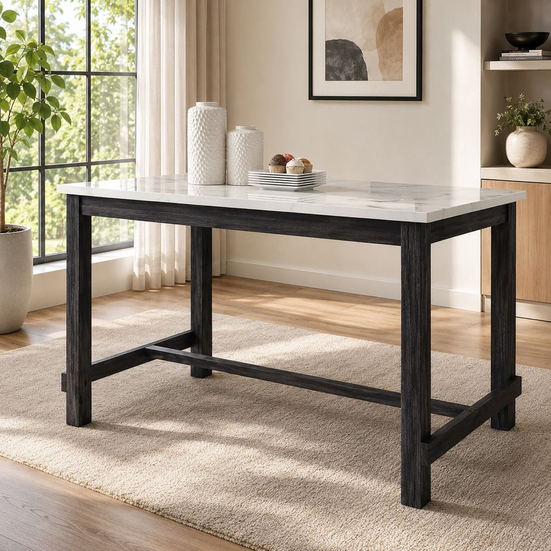 Yelena Counter Height Table W/Marble Top – view 7