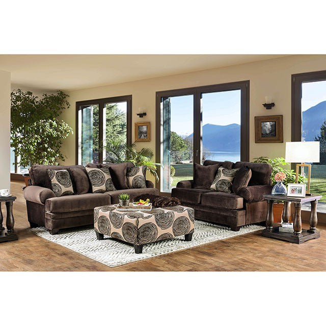 Bonaventura Ottoman, Brown/Pattern - view 5