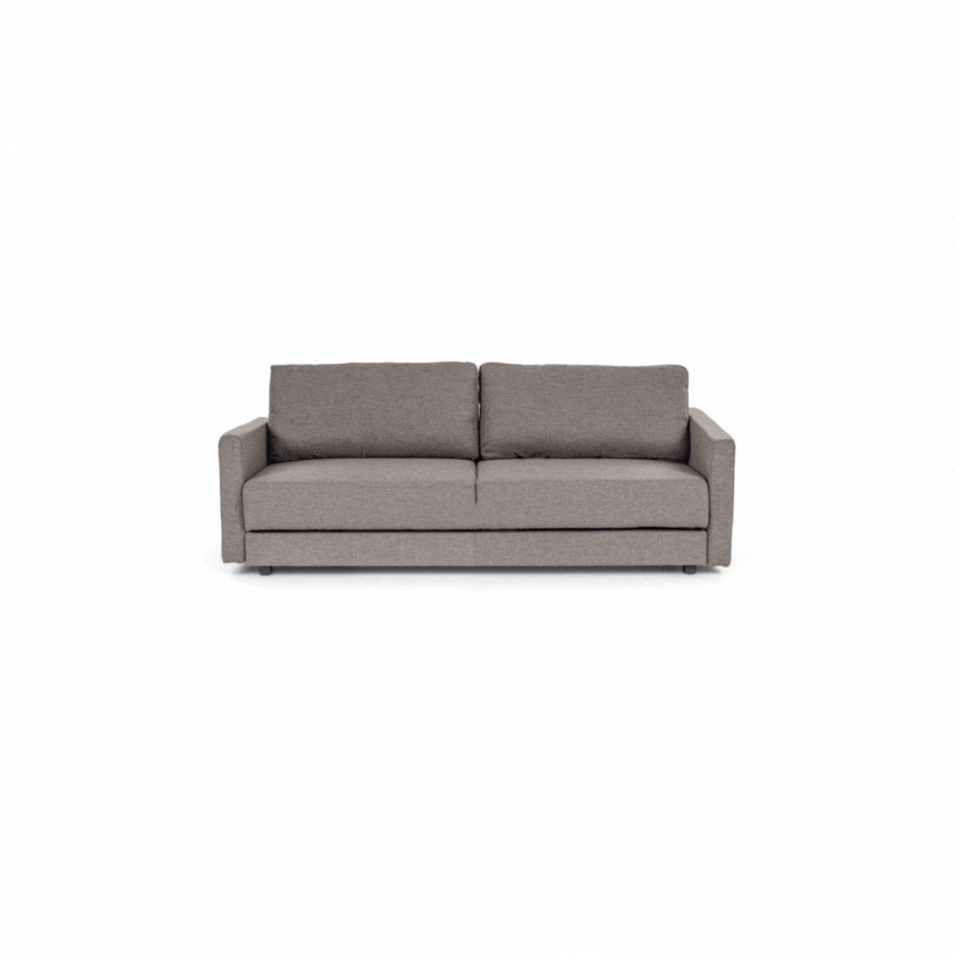 Fredonia Modern Grey Fabric Sofa Bed with Storage