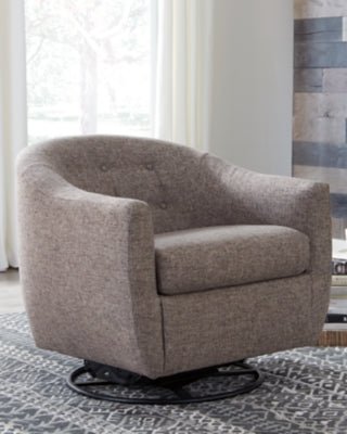 Upshur Accent Chair - Light Brown Swivel Glider Chair modern furniture Contempo Furniture