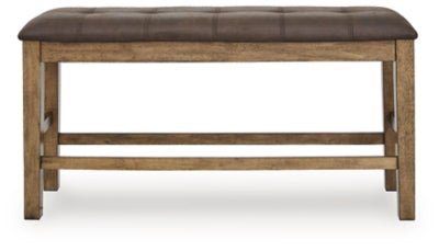 Urbinforte Counter Height Dining Bench - Light Brown Counter Bench modern furniture Contempo Furniture