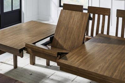Urbinforte Dining Extension Table - Light Brown Dining Table with Extensions modern furniture Contempo Furniture
