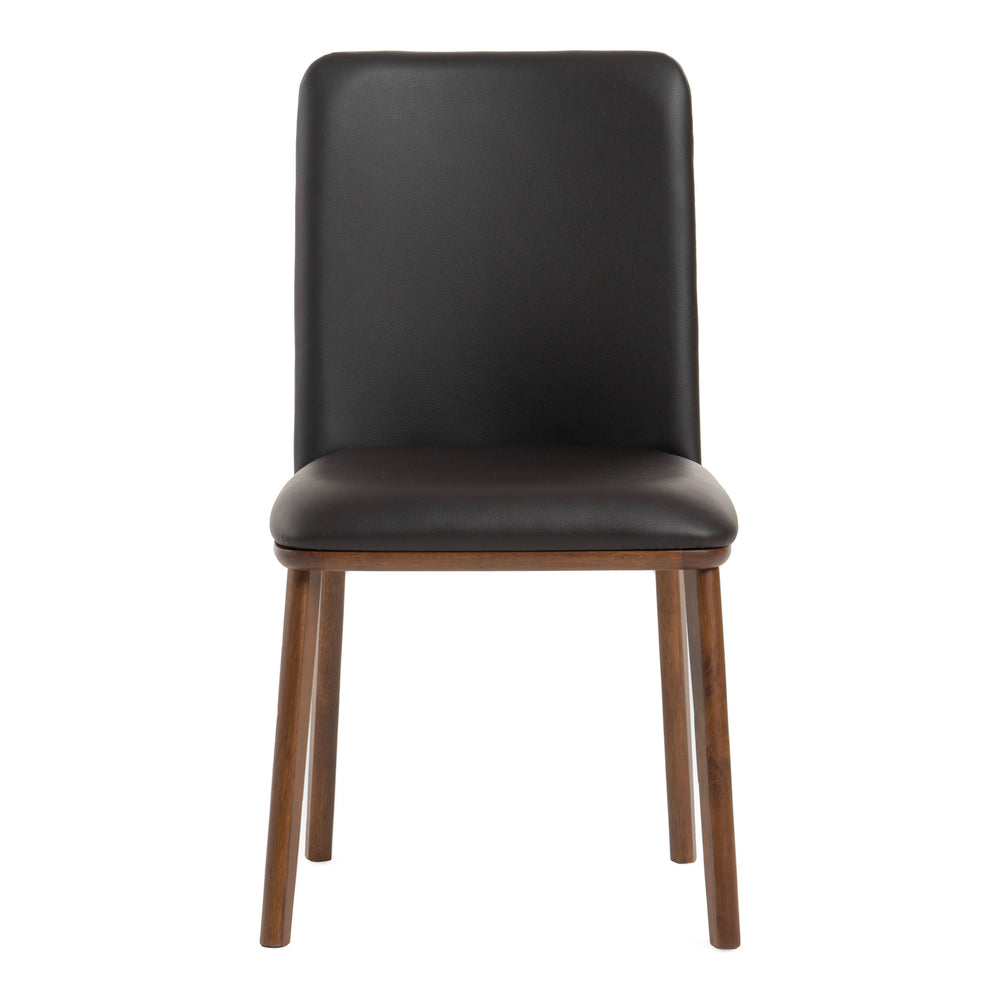 Utah - Modern Walnut and Brown Eco-Leather Dining Chair- Set of 2 - View 11
