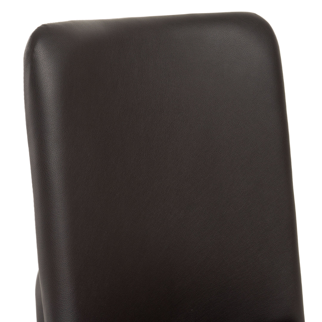 Utah  Modern Walnut and Brown EcoLeather Dining Chair Set of 2