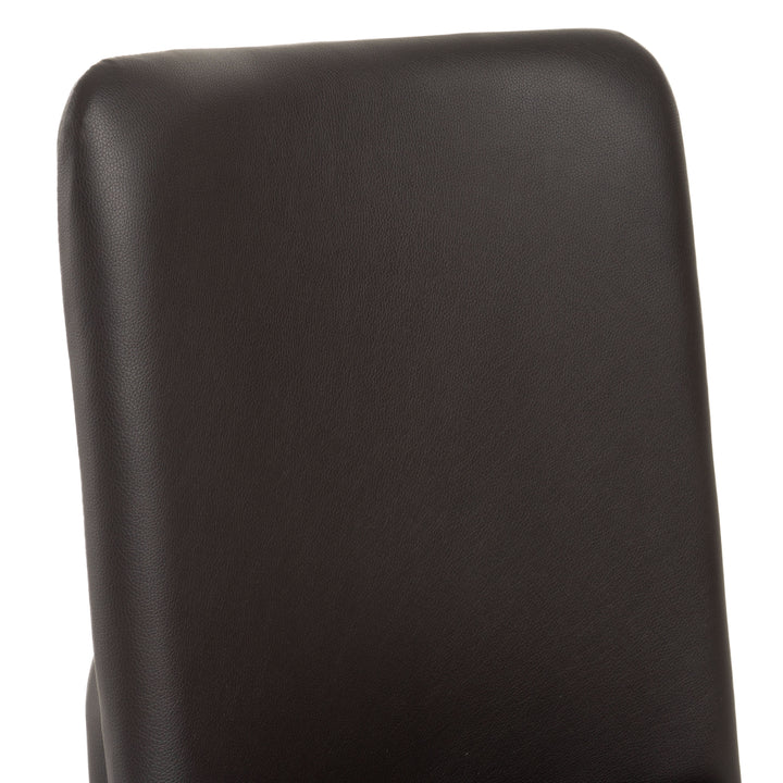 Utah  Modern Walnut and Brown EcoLeather Dining Chair Set of 2