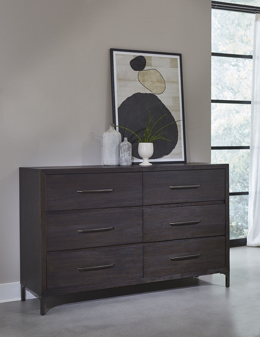 Modus Furniture 5NL282A Lucerne Six-Drawer Metal Leg Dresser in Vintage Coffee (2024)