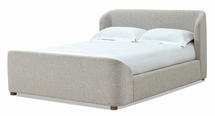 Modus Furniture Mqnbh5 Kiki Upholstered Platform Bed In Cotton Ball Boucle