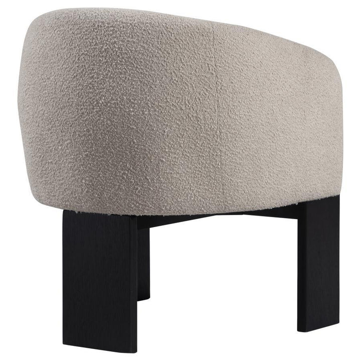 Valdez - Boucle Upholstered Barrel Back Accent Chair - Beige Accent Chair modern furniture Contempo Furniture
