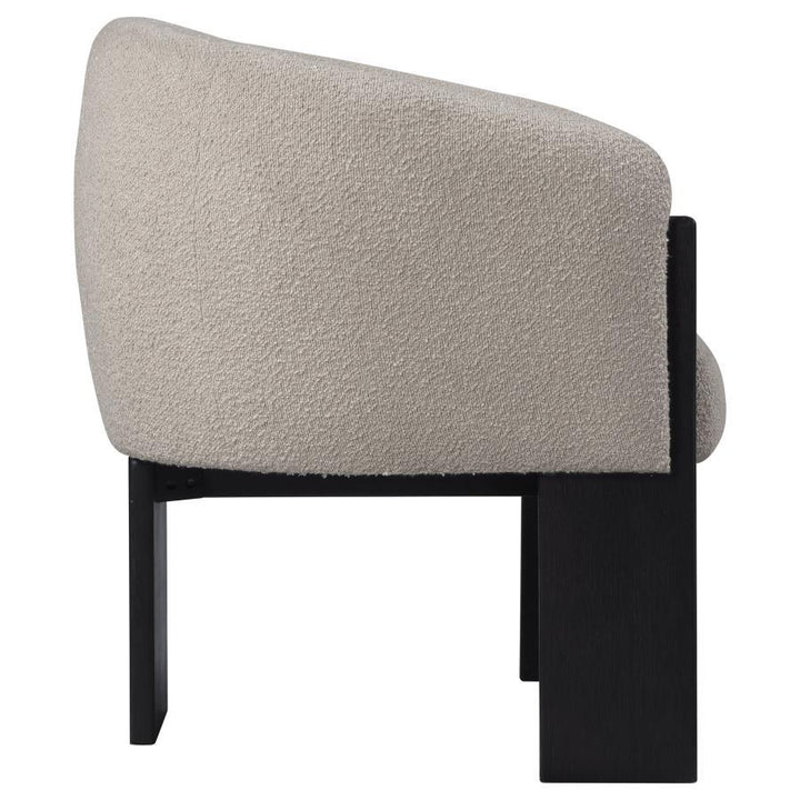 Valdez - Boucle Upholstered Barrel Back Accent Chair - Beige Accent Chair modern furniture Contempo Furniture