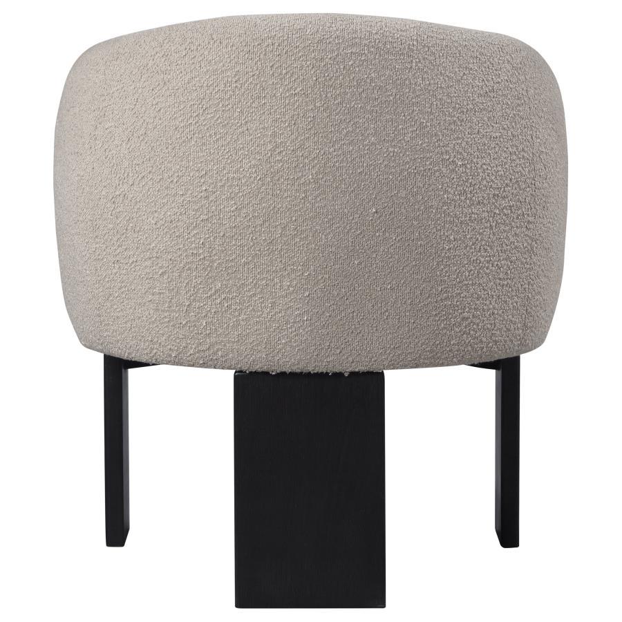 Valdez - Boucle Upholstered Barrel Back Accent Chair - Beige Accent Chair modern furniture Contempo Furniture