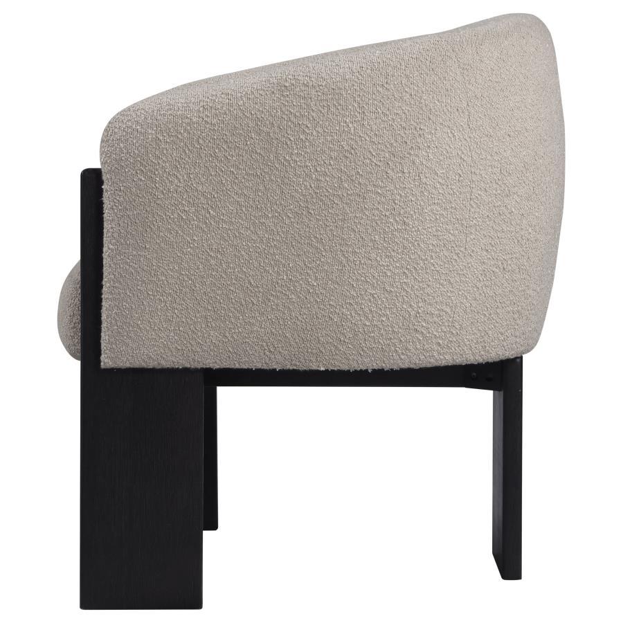 Valdez - Boucle Upholstered Barrel Back Accent Chair - Beige Accent Chair modern furniture Contempo Furniture