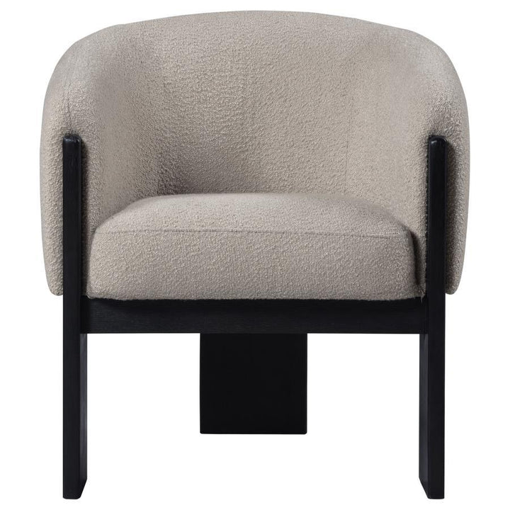 Valdez - Boucle Upholstered Barrel Back Accent Chair - Beige Accent Chair modern furniture Contempo Furniture