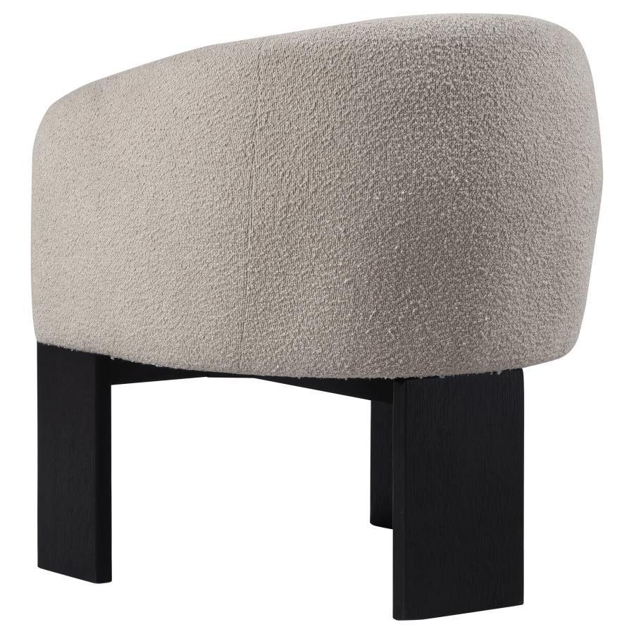 Valdez - Boucle Upholstered Barrel Back Accent Chair - Beige Accent Chair modern furniture Contempo Furniture