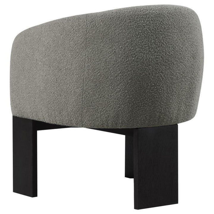 Valdez - Boucle Upholstered Barrel Back Accent Chair - Brown Accent Chair modern furniture Contempo Furniture