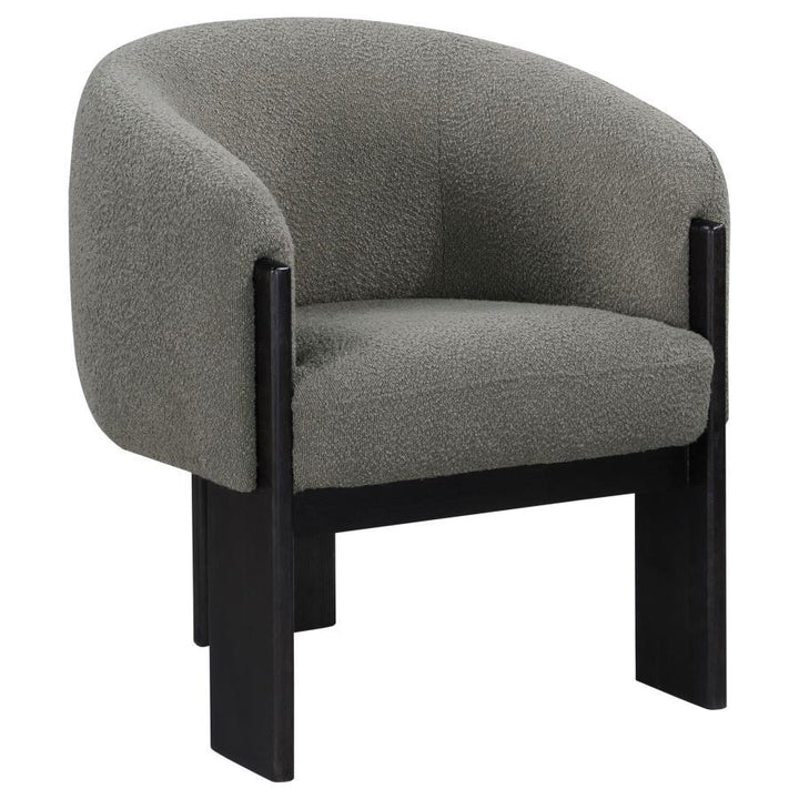 Valdez - Boucle Upholstered Barrel Back Accent Chair - Brown Accent Chair modern furniture Contempo Furniture
