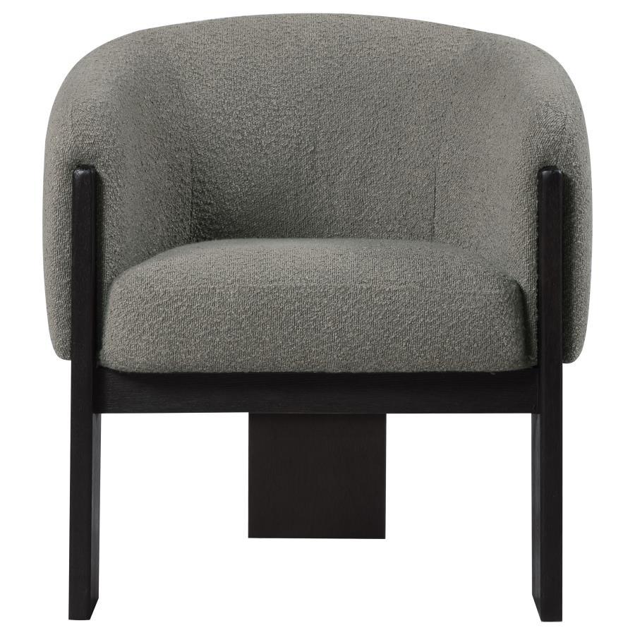 Valdez - Boucle Upholstered Barrel Back Accent Chair - Brown Accent Chair modern furniture Contempo Furniture