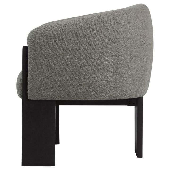 Valdez - Boucle Upholstered Barrel Back Accent Chair - Brown Accent Chair modern furniture Contempo Furniture