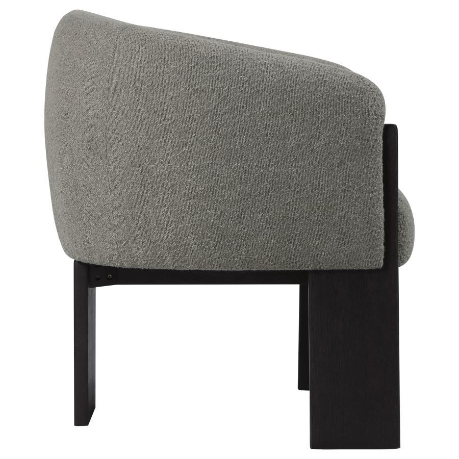 Valdez - Boucle Upholstered Barrel Back Accent Chair - Brown Accent Chair modern furniture Contempo Furniture