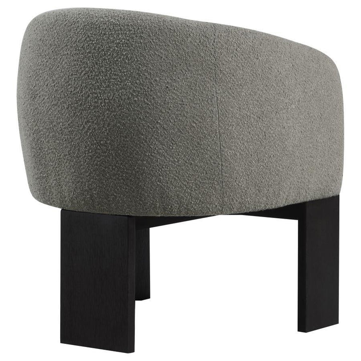 Valdez - Boucle Upholstered Barrel Back Accent Chair - Brown Accent Chair modern furniture Contempo Furniture