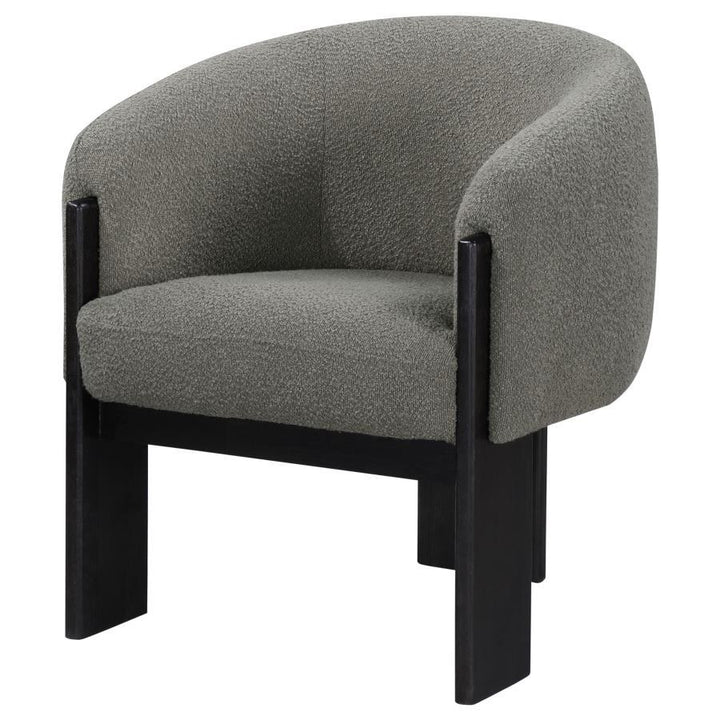 Valdez - Boucle Upholstered Barrel Back Accent Chair - Brown Accent Chair modern furniture Contempo Furniture